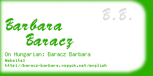 barbara baracz business card